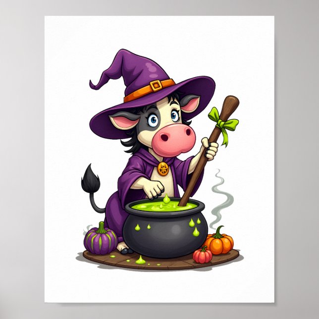 Poster Vache de sorcière Cauldron Brew (Devant)