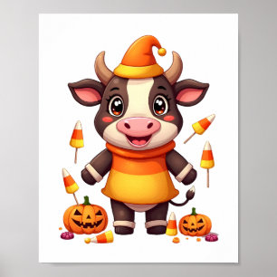 Poster Vache en bonbons de maïs