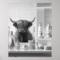 Vache Highland avec cheveux Produits de coiffure S