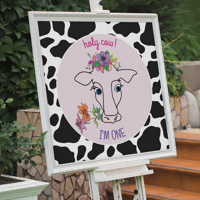 Poster Vache sacrée, j'ai un an  (Créateur téléchargé)