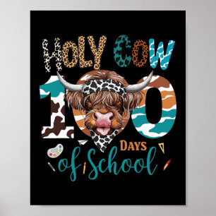 Poster Vache Sainte 100 Jours D'Enseignant 100E Jour Smar