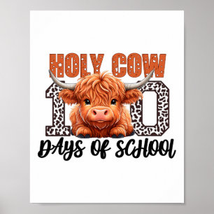 Poster Vache Sainte 100 Jours D'Enseignants Étudiants Fil