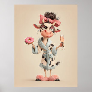 Poster Vache Sassy en mode Spa