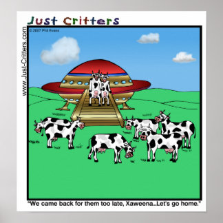 Poster Vaches Aliens