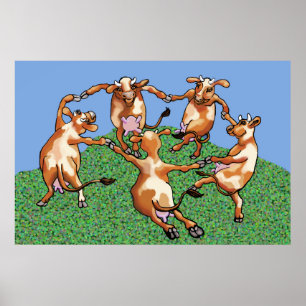 Poster Vaches dansantes par Mootisse