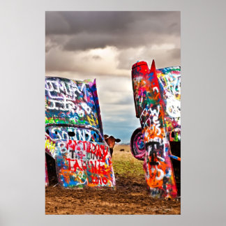 Poster Vaches en pente