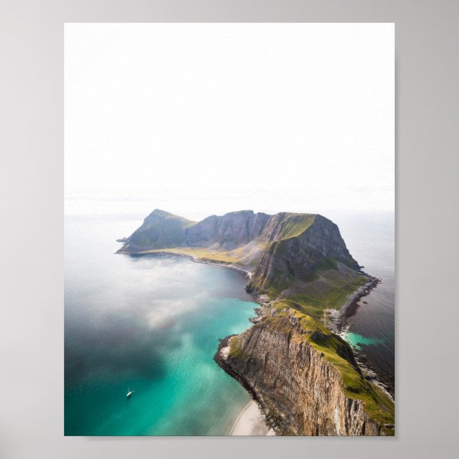 Poster Vaéroy Lofoten Cliff Photo (Devant)