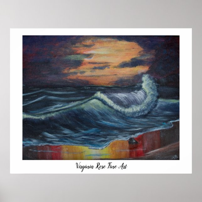 Poster vague océanique (Devant)