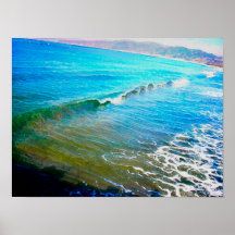 Vagues à l'aquarelle
