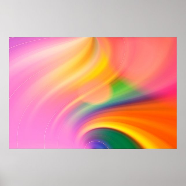 Poster Vagues aquarelle texture arrière - plan (Devant)