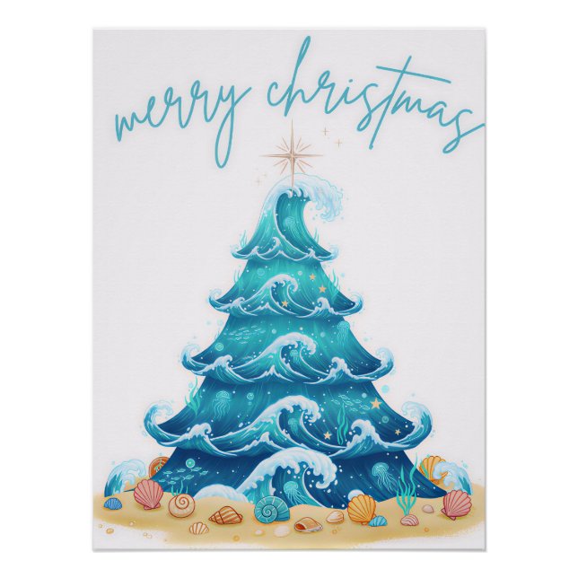 Poster vagues de noël (Devant)