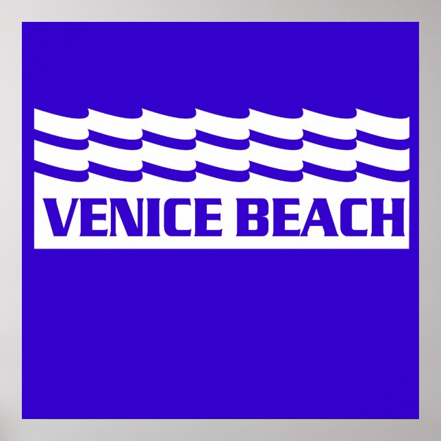 Poster Vagues de plage de Venice (Devant)