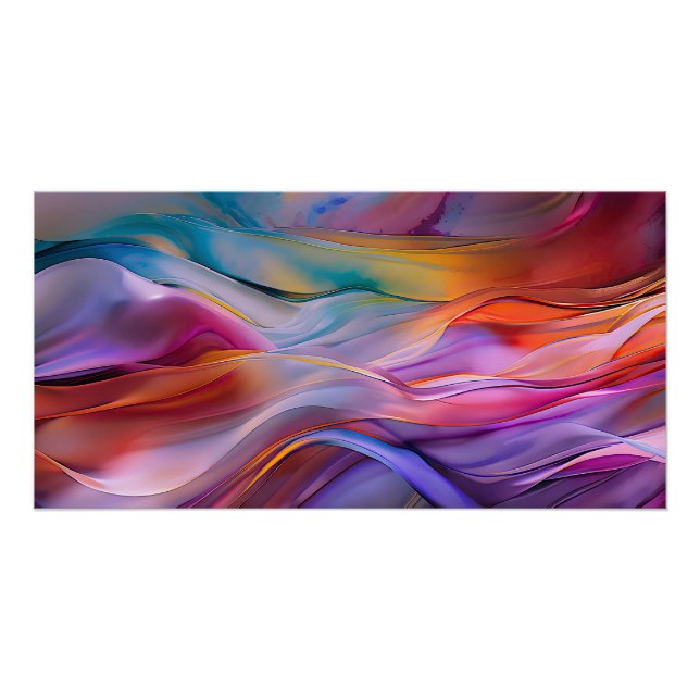 Poster "Vagues de rêve" Art Abstrait contemporain (Devant)