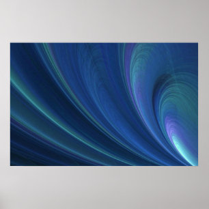 Poster Vagues de sable molles bleues et vertes