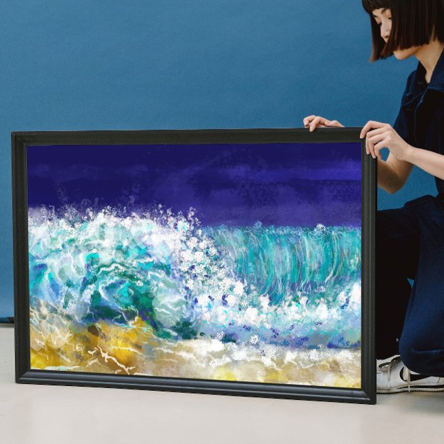 Poster Vagues en bord de mer (Créateur téléchargé)