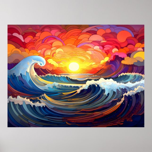 Poster Vagues épiques 1 (Devant)