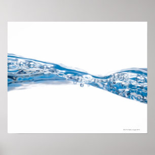 Poster Vagues et bulles d'eau