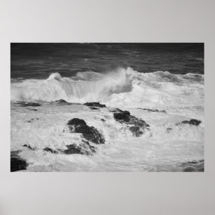 Poster Vagues océaniques aux falaises de Kilauea