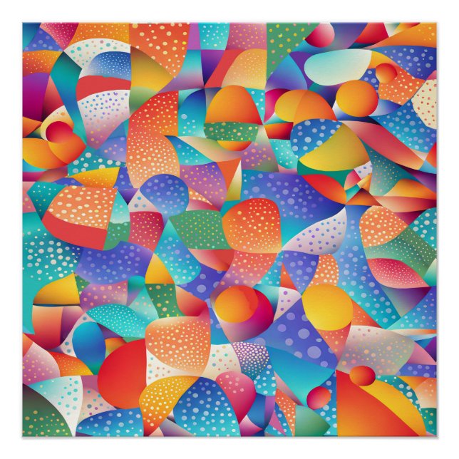 Poster Vagues océaniques du coucher du soleil (Devant)