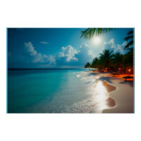 Vagues tropicales Plage ciel bleu nuageux