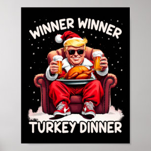 Poster Vainqueur super de Noël Trump Dîner Turquie
