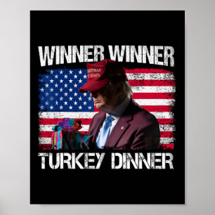 Poster Vainqueur Turquie Dîner Humour Drôle Trump que Tru