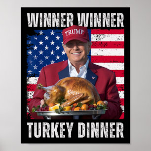 Poster Vainqueur Turquie Dîner Humour Drôle Trump que Tru