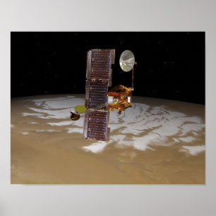 Poster vaisseau spatial Mars Odyssey
