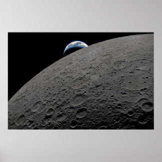 Poster Vaisseau spatial Orion Earthset Mission Artemis Lu