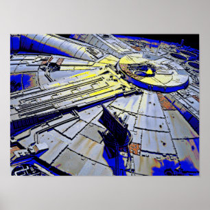 Poster vaisseau spatial Sci Fi