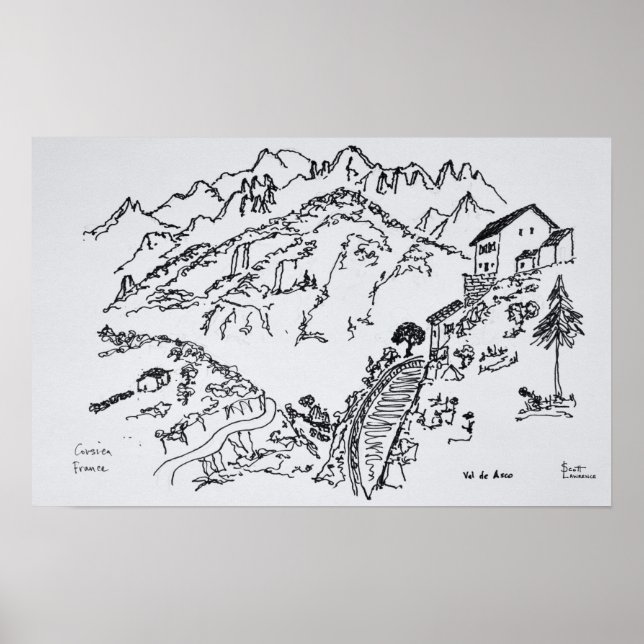 Poster Val d'Asco | Corse, France (Devant)