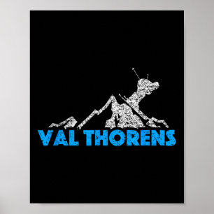 Poster Val Thorens Ski Snowboard France Resort Dist