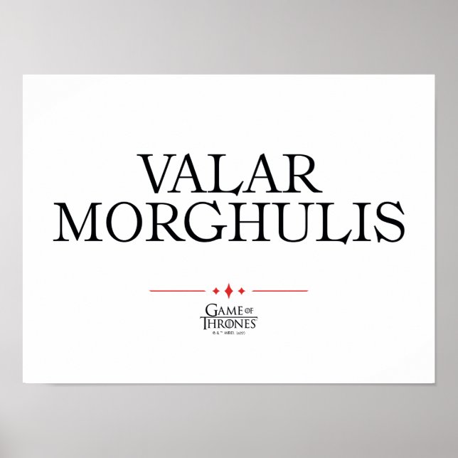 Poster Valar Morghulis (Devant)