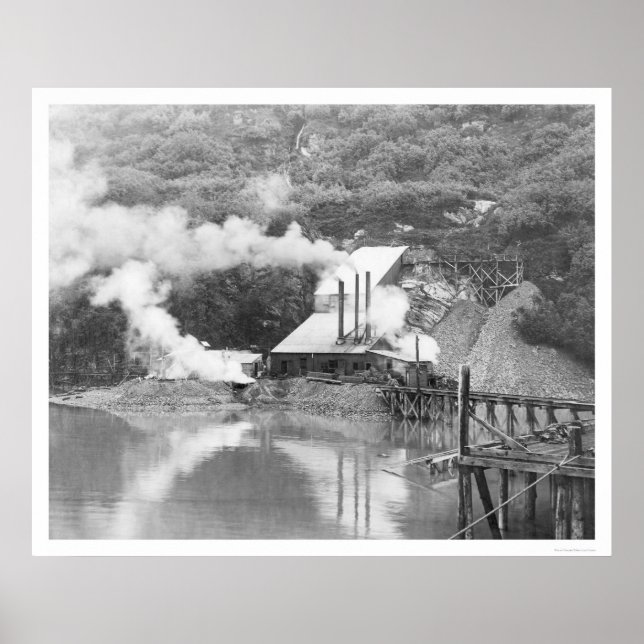 Poster Valdez, Alaska Gold Mining 1916 (Devant)