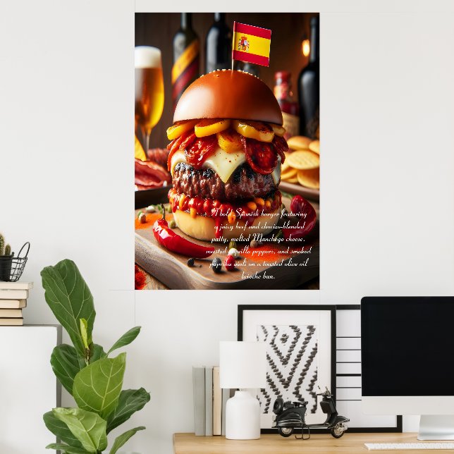Poster Valencia Vista : Plaisir Chorizo 24x36 (Bureau à domicile)