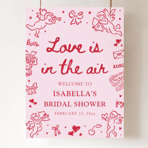 Poster Valentine Amour est dans l'Air Bienvenue à la Mari