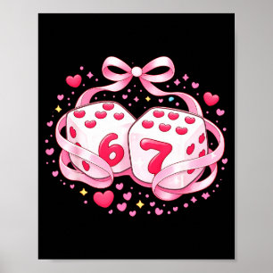 Poster Valentine drôle de dés 6 7 Prépa 67 Six Sept Femme