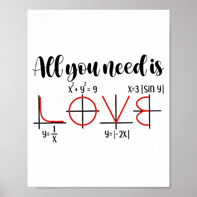 Poster Valentine Math Humor For Teachers Students  (Devant)