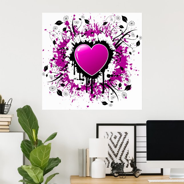 Poster Valentine Purple Heart (Créateur téléchargé)