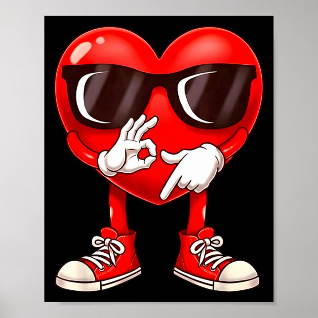 Poster Valentine Six Seven 6 7 Meme Funny Heart Gen Z Alp (Devant)