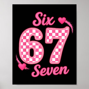Poster Valentine Six Seven Drôle 67 Mème Gen Alpha Argot