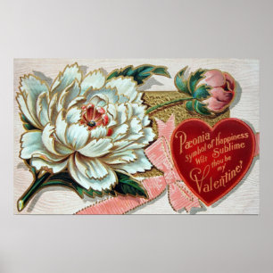 Poster Valentine victorienne