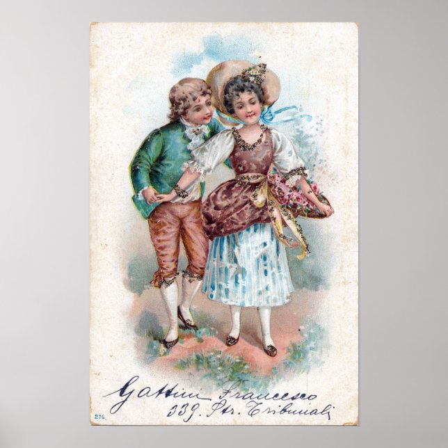 Poster Valentine vintage (Devant)