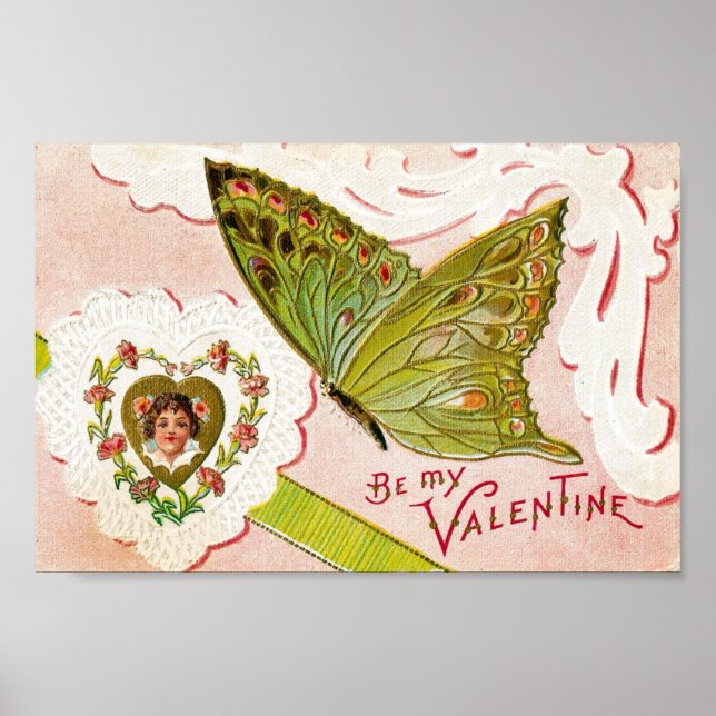 Poster Valentine vintage (Devant)
