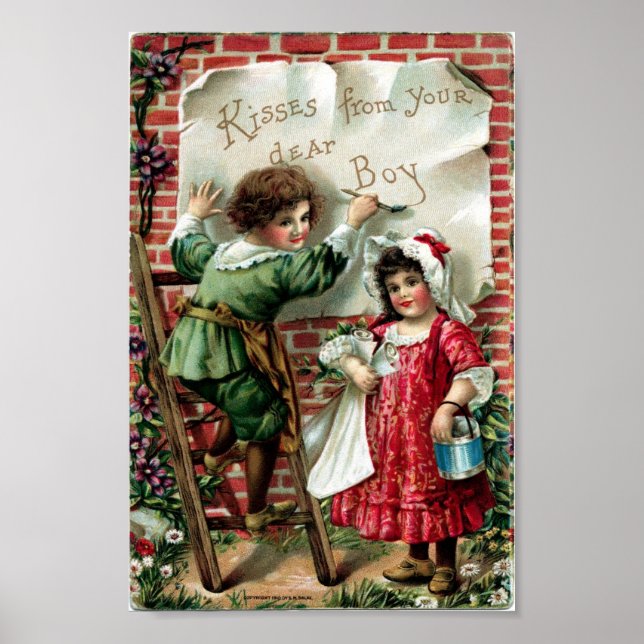Poster Valentine vintage (Devant)