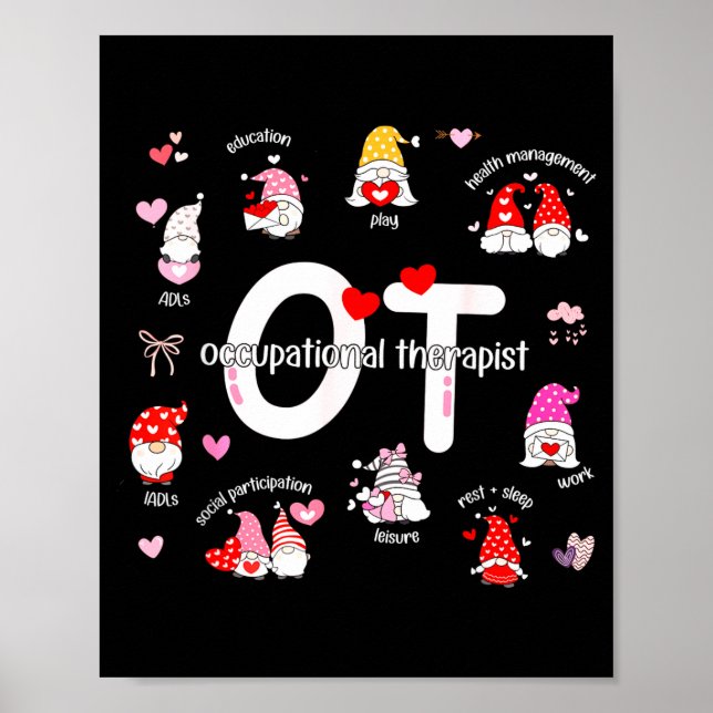 Poster Valentines Day Heart Occupational Therast Ot Thera (Devant)