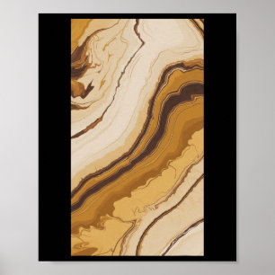 Poster Valentines Jour Fierté Marbre orange Amateurs de m