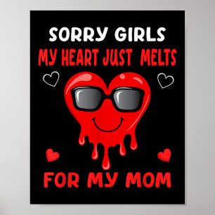 Poster Valentines Jour Gares Enfants Fils Mon Coeur Fond
