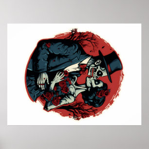 Poster Valentines jour zombies amour