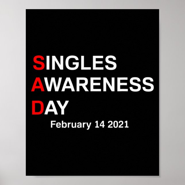 Poster Valentines Singles Awareness Day  (Devant)